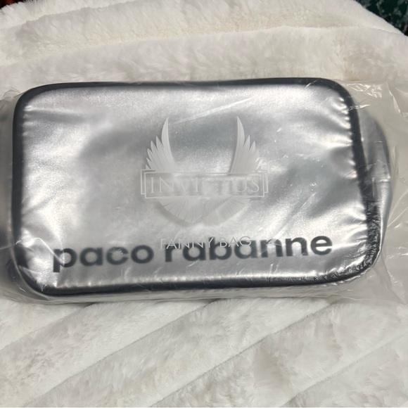 NEW PACO RABANNE  Fanny Pack Silver and Black Belt Bag - Picture 9 of 11